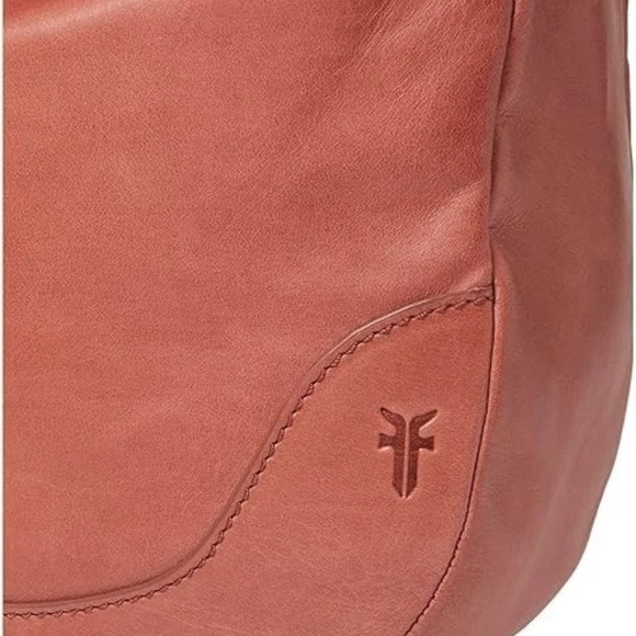 Frye Melissa Hobo Pink Frye Melissa Leather Hobo Bag Pink Taupe One Size Handbag - Picture 4 of 4